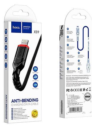 Кабель hoco lightning victory charging data cable x59 |1m, 2.4a| 4757351 2