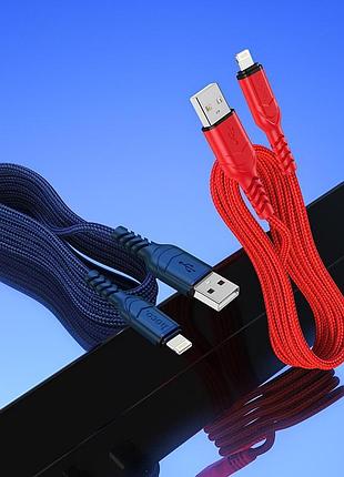 Кабель hoco lightning victory charging data cable x59 |1m, 2.4a| 4757351 4