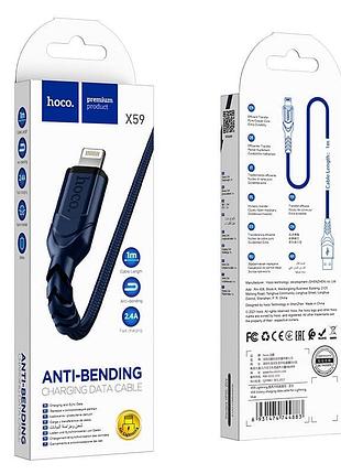 Кабель hoco lightning victory charging data cable x59 |1m, 2.4a| 4757351 7