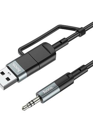 Кабель hoco type-c+usb 2-in-1 digital audio conversion cable upa23 |1m, dac| 5104194 4
