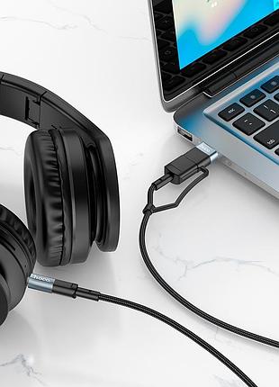 Кабель hoco type-c+usb 2-in-1 digital audio conversion cable upa23 |1m, dac| 5104194 7