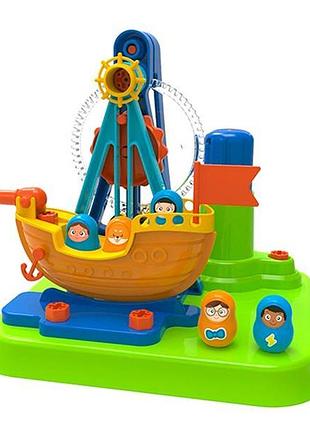 Набор для сборки edu-toys пиратский корабль с инструментами 52 детали (js026) 4251099
