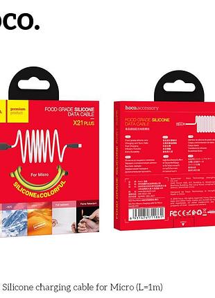 Кабель hoco micro usb silicone x21 plus |1m, 2.4a| 4757510 2