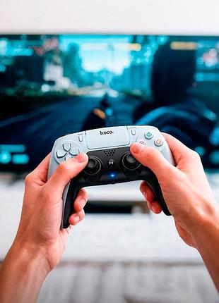 Игровой контроллер hoco phoenix ps4/pc wireless game controller ga1 |8h, bt4.2, 3.5mm, trackpad, rgb| 5169029 4