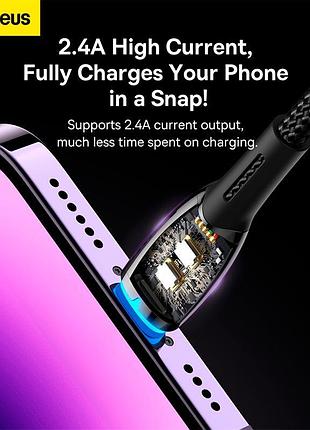 Кабель baseus lightning glimmer series fast charging data cable |1m, 2.4a| 4757440 3