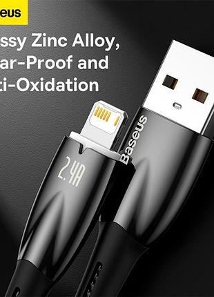 Кабель baseus lightning glimmer series fast charging data cable |1m, 2.4a| 4757440 6