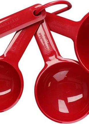Набор мерных ковшиков kitchenaid universal kqg058ohere 4 шт красный 5087612