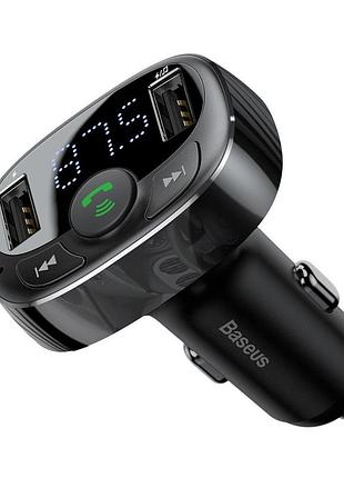 Азп с fm-трансмітером baseus t shaped s-09a car bluetooth mp3 (standard edition), black (ccmt000001) 4774177