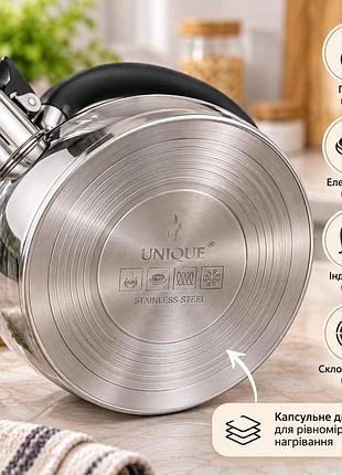 Чайник unique un-5302 / чайник со свистком / чайник для плиты