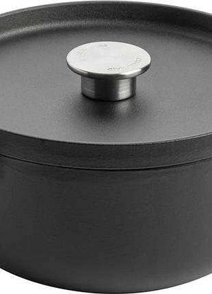 Кастрюля с крышкой kitchenaid matte oven-to-table cc004899-001 22 см 3.3 л черная 5126924