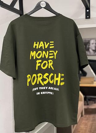 Футболка - "have money for porsche" but they are all in crypto xl