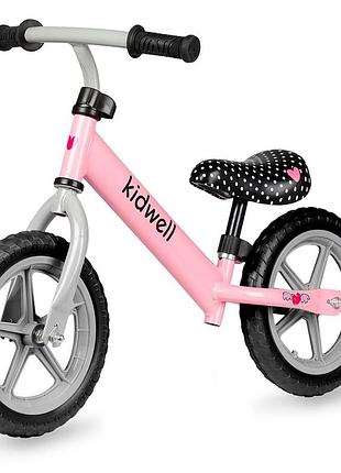 Велобіг дитячий двоколісний для малюків kidwell rebel pink / прогулянковий велосипед для дитини, біговел 4763318