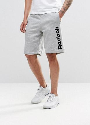 Шорти reebok ( рібок ) сірі чорний принт