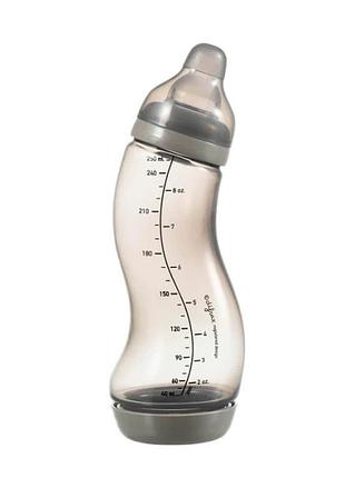 Антиколиковая бутылочка difrax s-bottle wide с силиконовой соской 310 мл серый (707 clay) 5249357