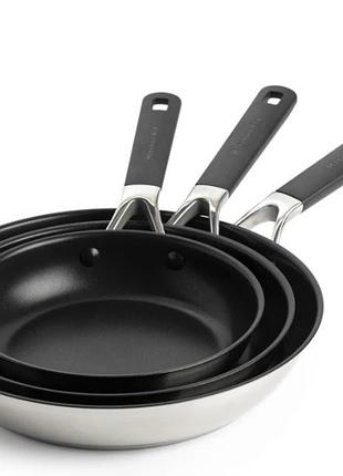 Набор сковородок kitchenaid сss сс005708-001 3 предмета черный 4759044