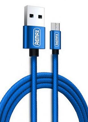 Кабель micro usb 1 м fabric синий remax rc-091m 3707310
