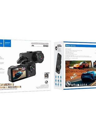 Відеореєстратор hoco universe three-screen simultaneous display driving recorder di63 (wifi version) |720p/480p+480p rear, 2"| 2