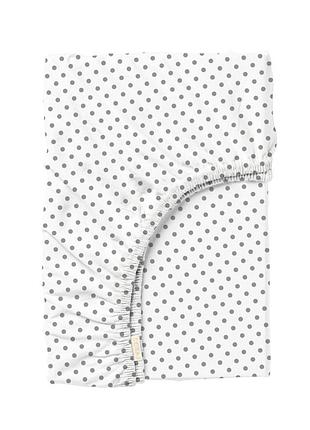 Простирадло на резинці для коляски та люльки 40x80 grey dots 5133356