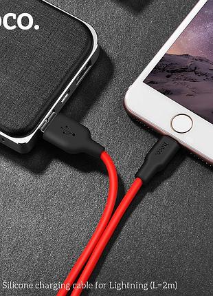 Кабель hoco lightning silicone x21 plus |2m, 2.4a| 4757320 6