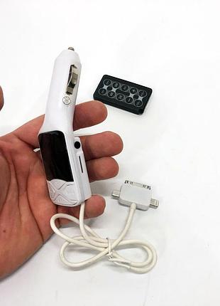 Автомобильный fm трансмиттер модулятор cm i19a sd/usb, фм трансмиттер модулятор блютуз в прикуривателе 5059202 2
