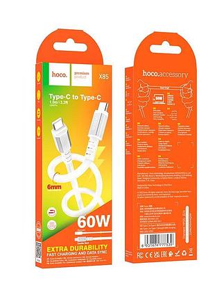 Кабель hoco type-c to type-c strength charging data cable x85 |1m, 60w, 3a| 4757607 2