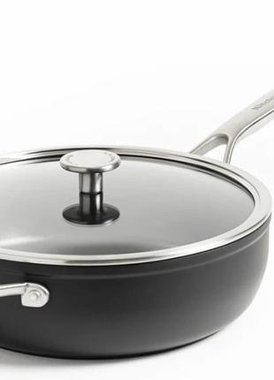 Сотейник со стеклянной крышкой kitchenaid fha сс005697-001 28 см черный 4759075