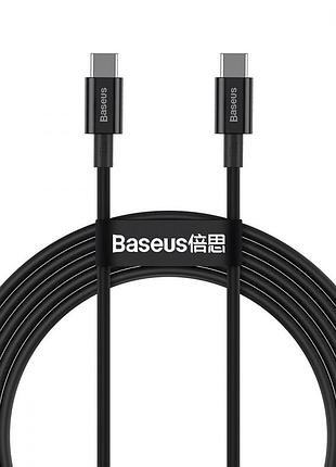 Кабель baseus type-c superior series fast charging data cable 100w 2m, black (catys-c01) 4945649