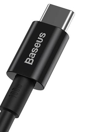 Кабель baseus type-c superior series fast charging data cable 100w 2m, black (catys-c01) 4945649 3