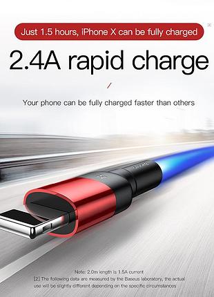 Кабель baseus lightning cafule (special edition) |1m, 2.4a| (calklf-g91) 4757328 10