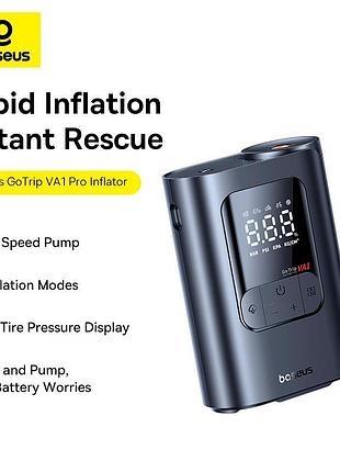 Портативный компрессор baseus gotrip va1 super mini wired inflator 22-cylinder 5220427 7