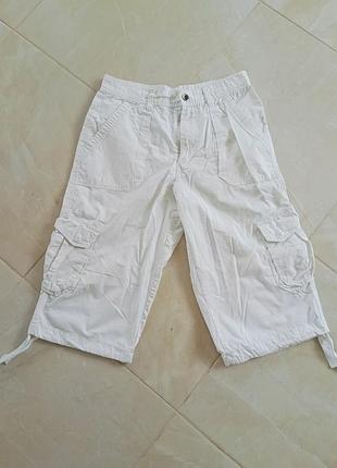 Якісні фірмові білі чоловічі шорти, denimco, тоненький літній "варений" джинс