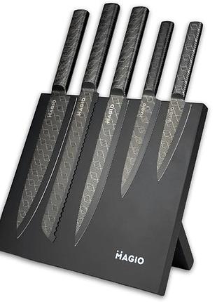 Набір ножів magio mg-1096 5 предметів чорний 4724007