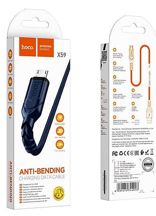 Кабель hoco micro usb victory charging data cable x59 |1m, 2.4a| 5035673 4