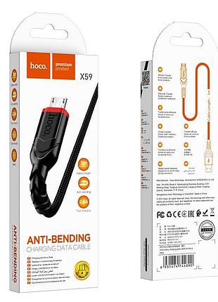 Кабель hoco micro usb victory charging data cable x59 |1m, 2.4a| 5035673 8