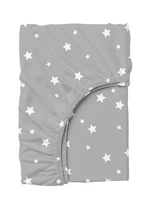 Простирадло на резинці для коляски та люльки 40x80 grey starsfall 5133358