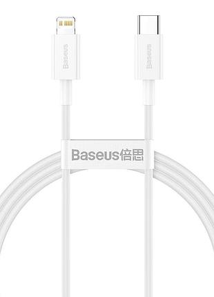 Кабель baseus type-c to ip superior series fast charging data cable 2m 20w, white (catlys-c02) 4945647