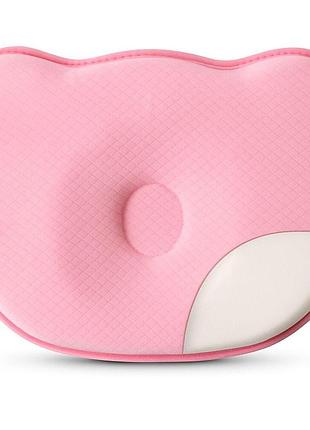 Подушка ортопедична дитяча babycomfort papaella 27х22х3 см з ефектом пам`яті, у формі ведмедика рожева 5117091