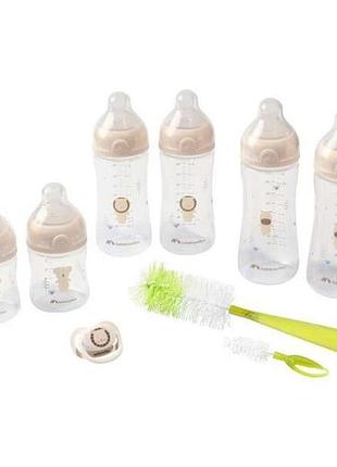 Набор для кормления bebe confort physio air бутылочки с пустышкой и щеточками бежевый (3101202500) 5249134