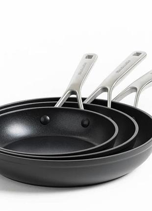 Набор сковородок kitchenaid fha сс005699-001 3 предмета черный 4759047