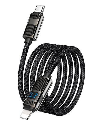 Кабель hoco type-c to lightning line charging data cable with display u137 |1.2m, 27w| 4976136 3