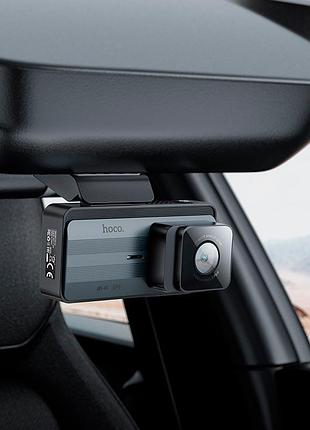 Видеорегистратор hoco driving recorder 2k display gps (with rear camera) dv12 |25fps, 3.69", 2k, wi 4997257 3