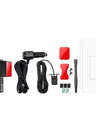 Видеорегистратор hoco driving recorder 2k display gps (with rear camera) dv12 |25fps, 3.69", 2k, wi 4997257 6