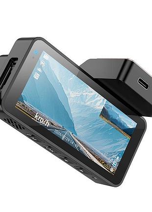 Видеорегистратор hoco driving recorder 2k display gps (with rear camera) dv12 |25fps, 3.69", 2k, wi 4997257 9