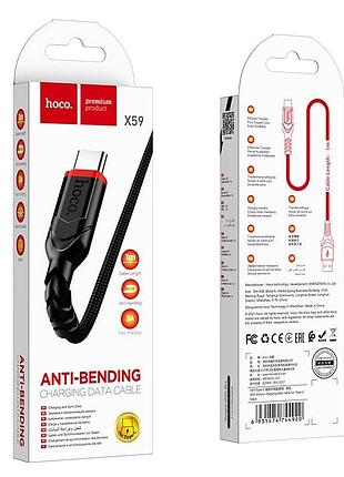 Кабель hoco type-c victory charging data cable x59 |1m, 3a| 4997249 9