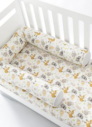 Бортик-валик защитный мультифункциональный тm papaella 60х15 см, 120х15 см объятия/полоска серая 4275298
