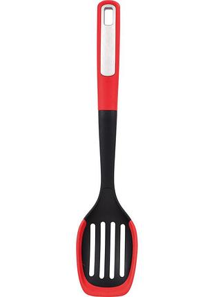 Ложка з прорізами bergner mars bg-38871-rd 34 см 4880040