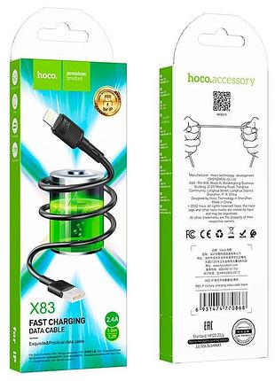 Кабель hoco lightning victory charging data cable x83 |1m, 2.4a| 4757403 10