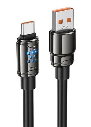 Кабель hoco u143 usb-a to type-c 1.2 м чорний