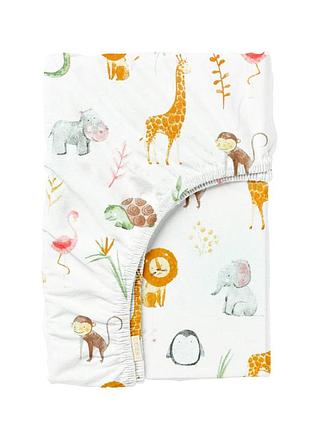 Простирадло на резинці для коляски та люльки 40x80 africa zoo 5133376