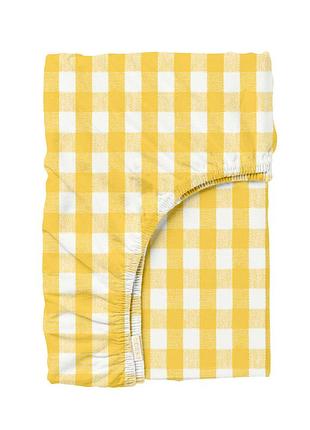 Простирадло на резинці для коляски та люльки 40x80 yellow check 5133419